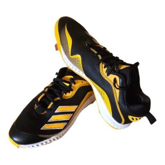 adidas Other - Adidas Men’s Size 12 Icon 6 Bounce Baseball Metal Cleats Black Yellow FV9346